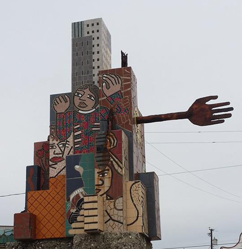 Wall monument in Tijuana